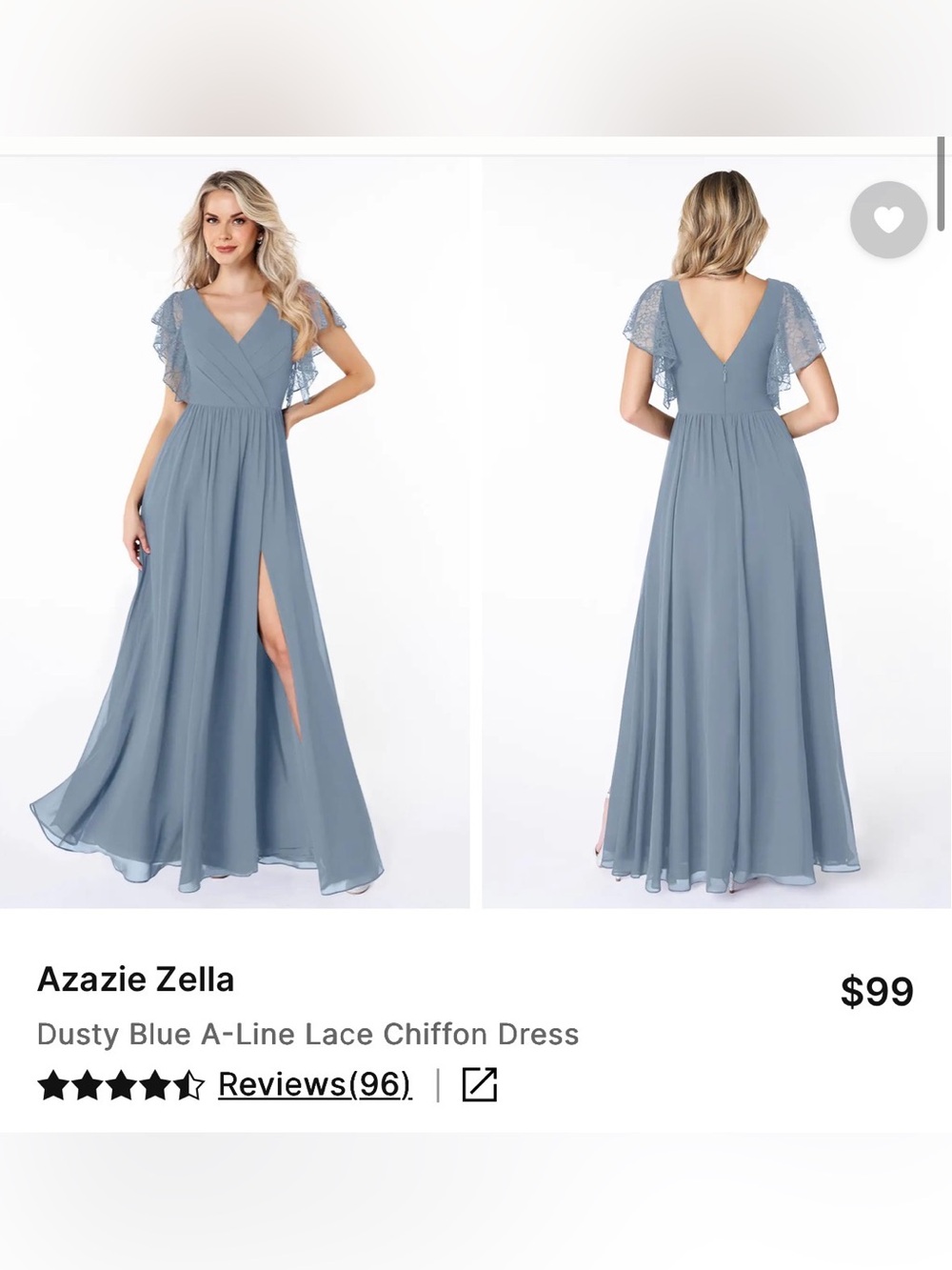 Azazie Dusty Blue Bridesmaids Dress